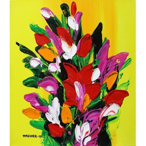 Mazhar Qureshi, 12 X 14 Inch, Oil on Canvas, Floral Painting, AC-MQ-097